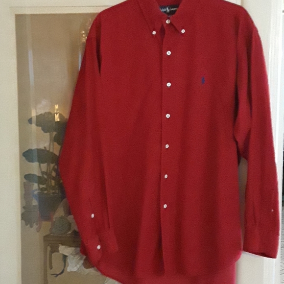 Mens large red Ralph Lauren Courduroy shirt - Picture 4 of 4